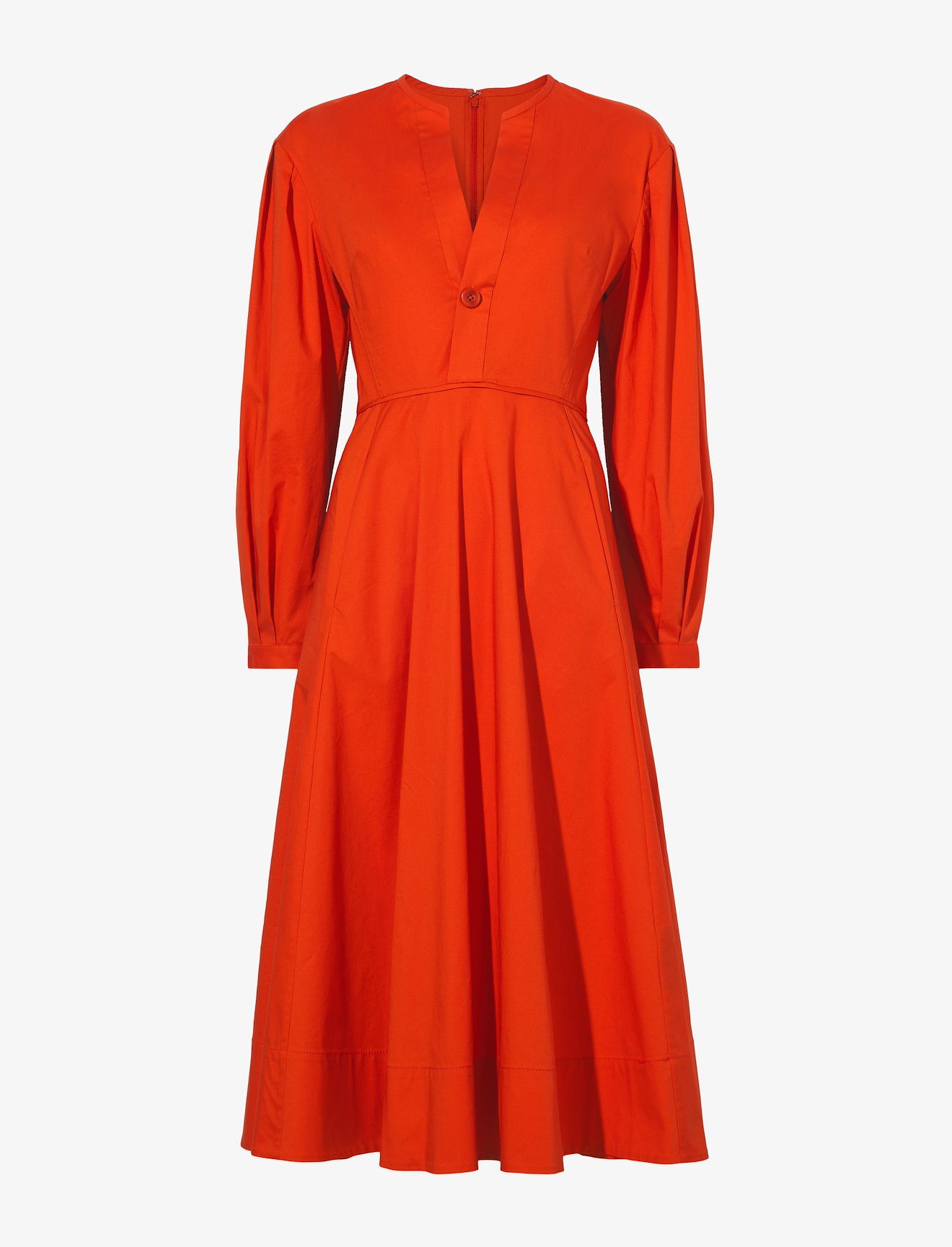 V-Neck Poplin Dress #7