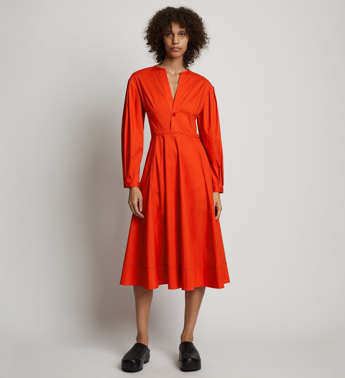 V-Neck Poplin Dress #2