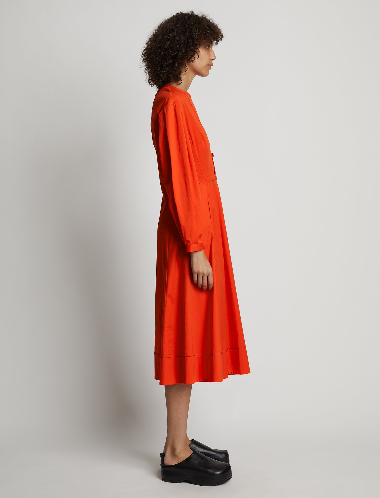 V-Neck Poplin Dress #3