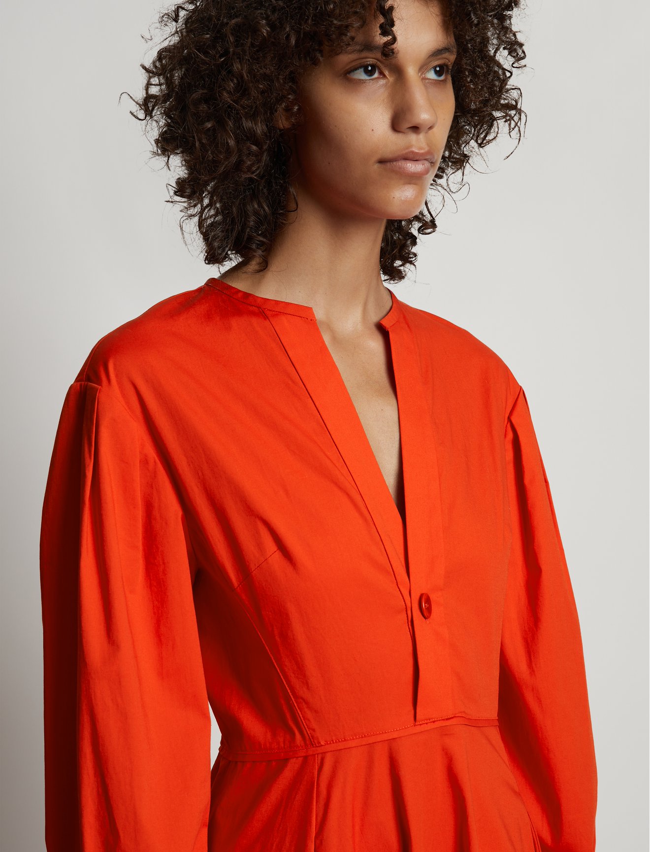 V-Neck Poplin Dress #6