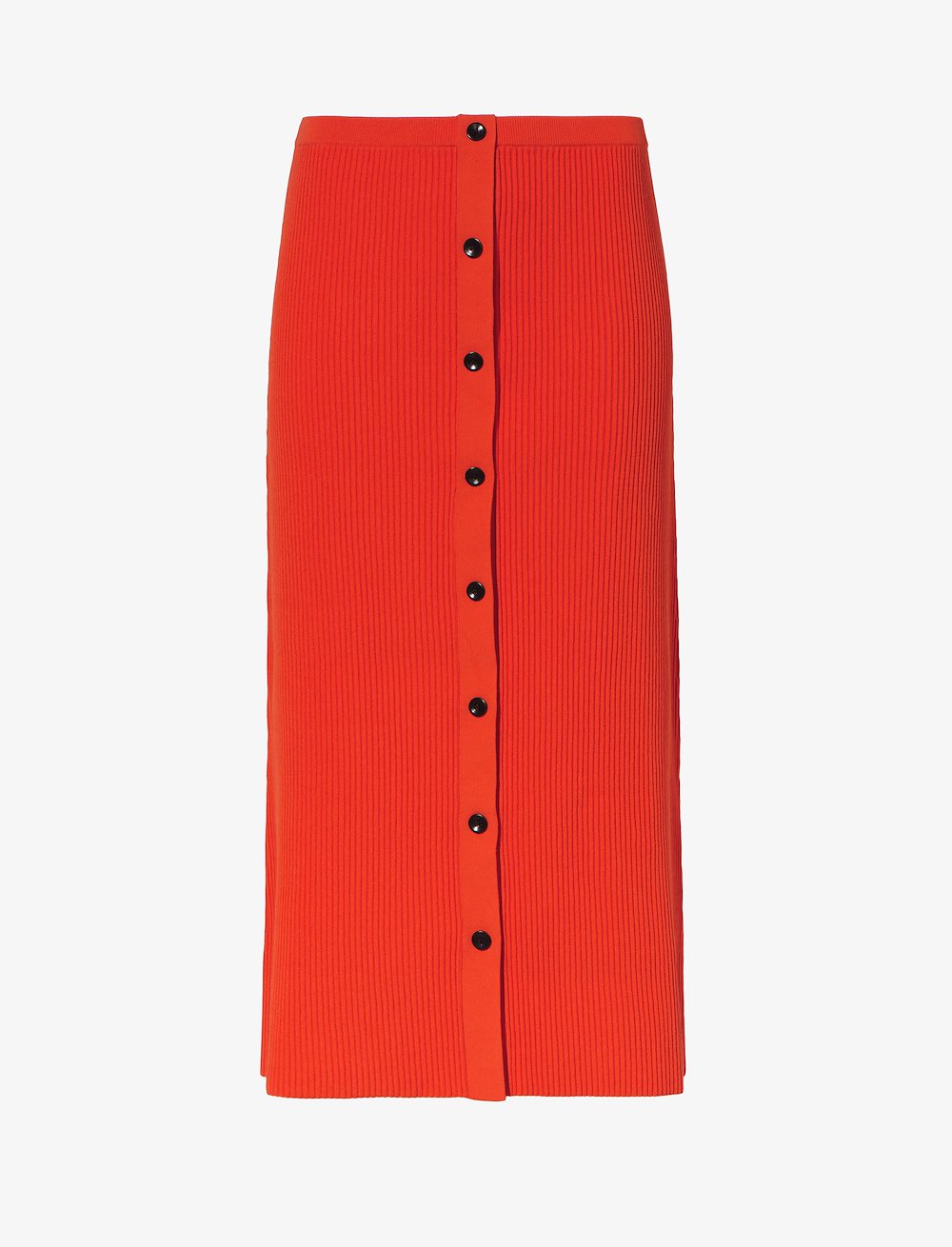 Rib Knit Button Front Skirt