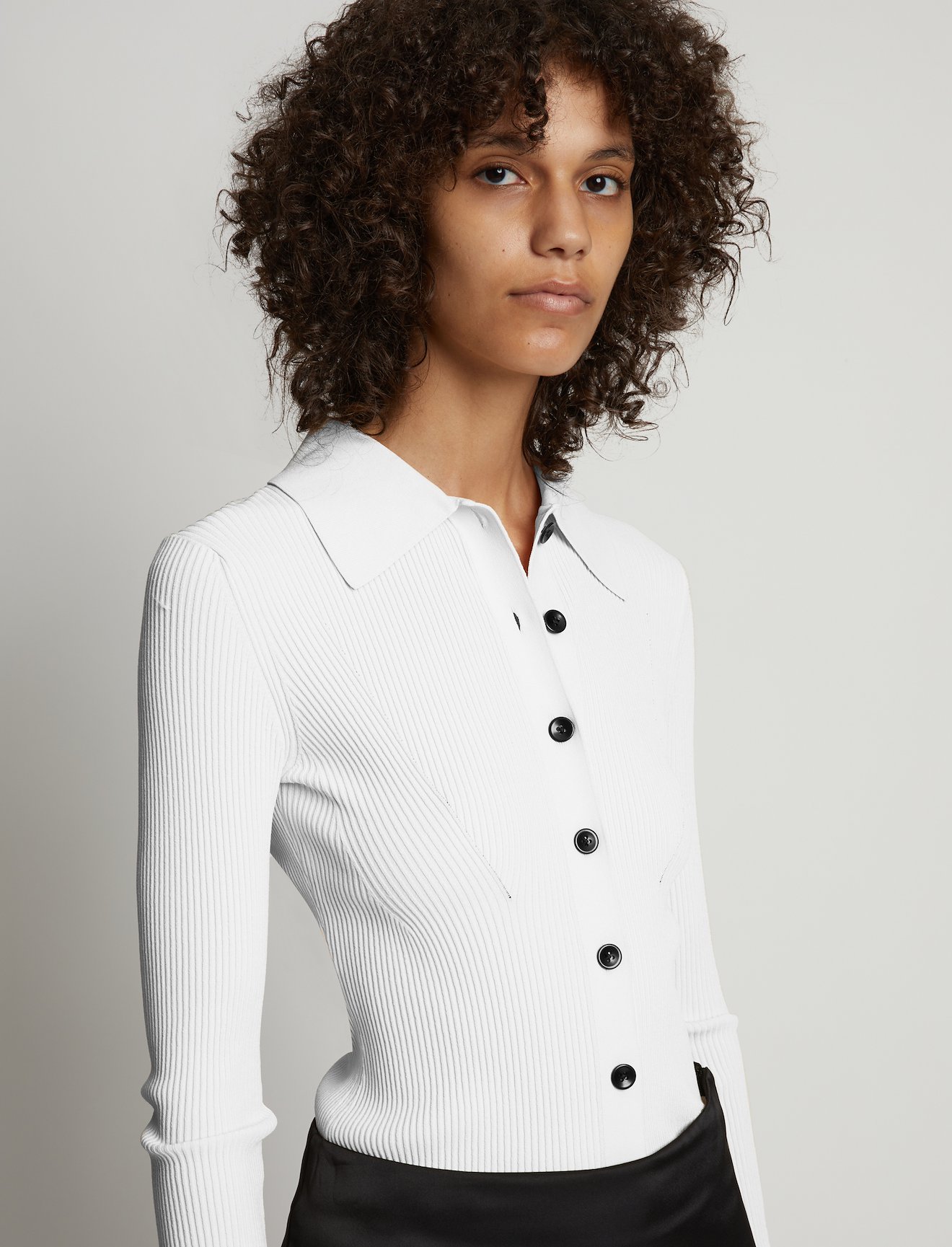 Rib Knit Fitted Cardigan #4