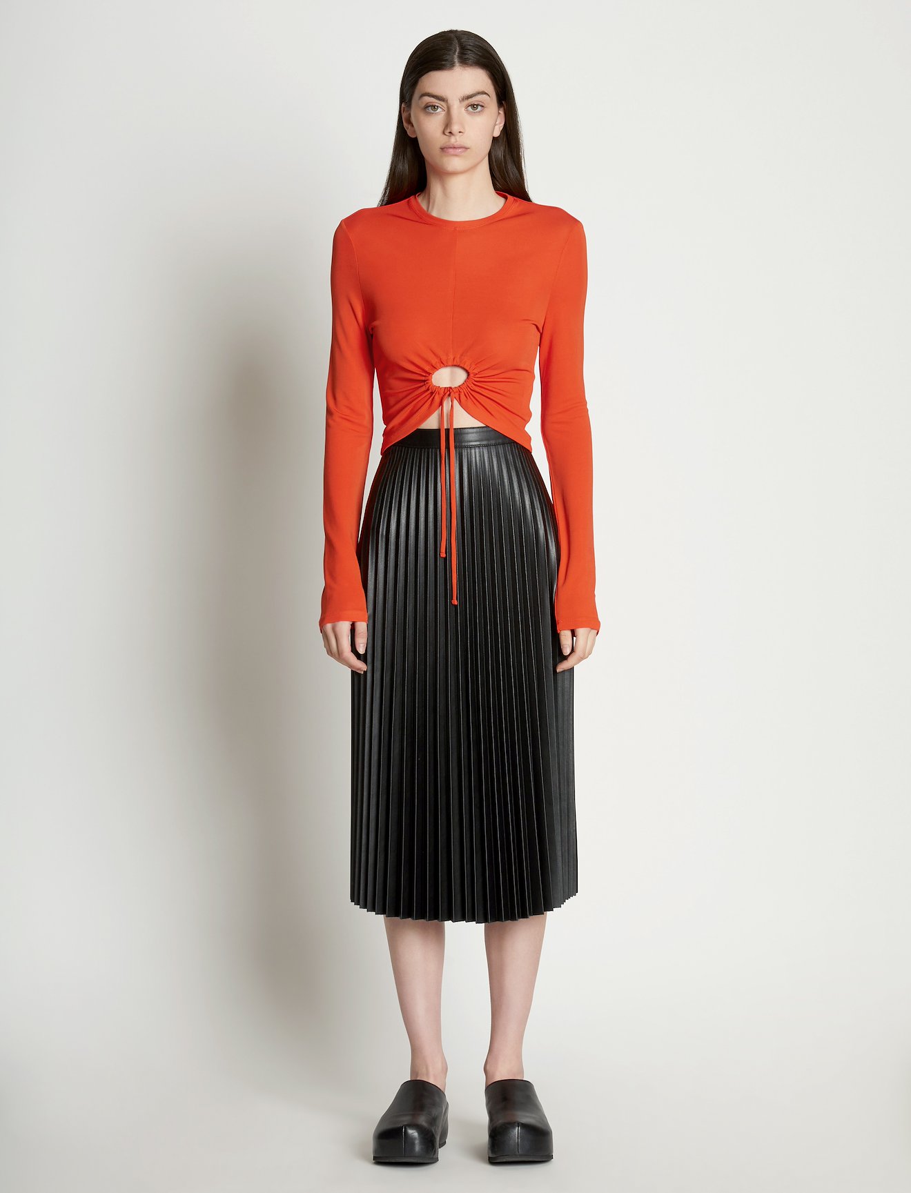 Matte Crepe Drawstring Top #1