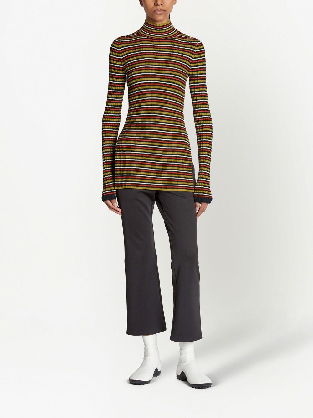 Image 2 of Proenza Schouler White Label striped high-neck jumper
