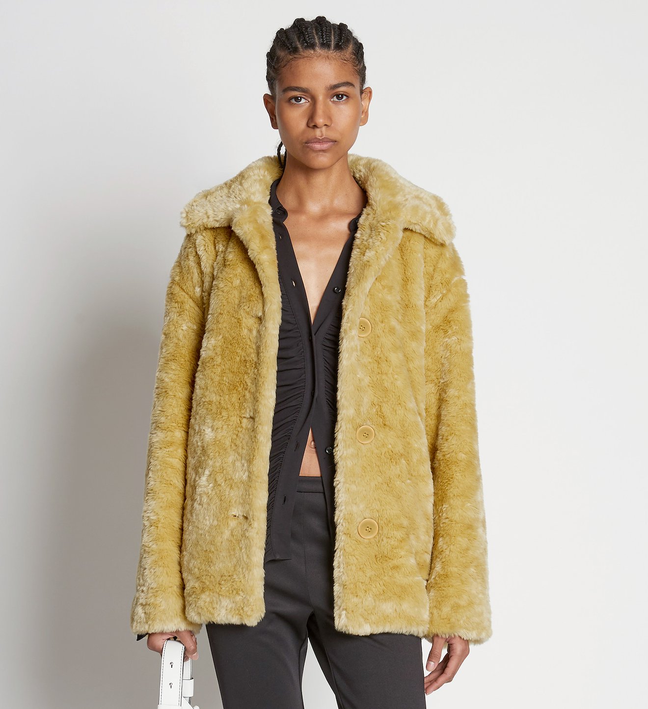 Faux Rabbit Peacoat