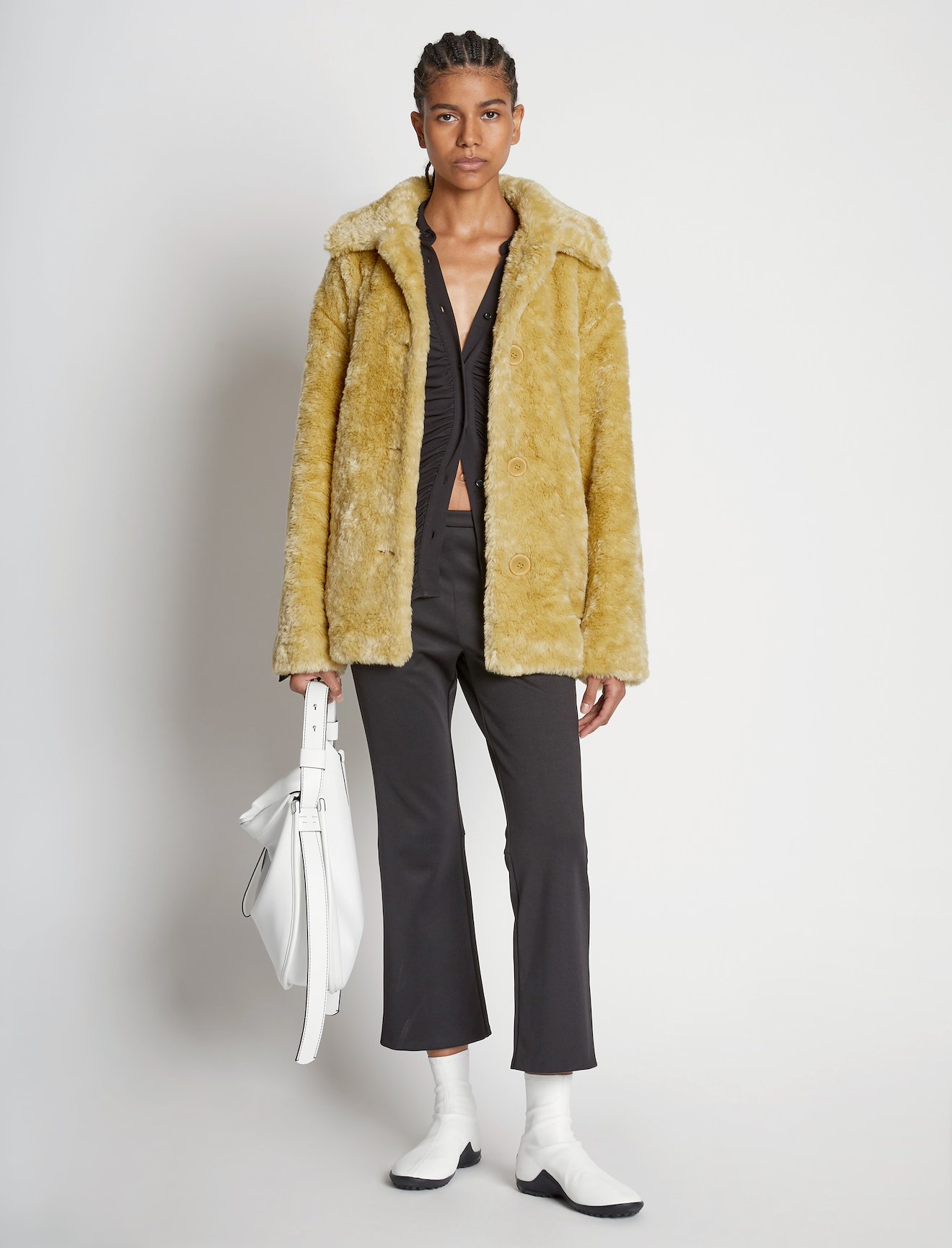 Faux Rabbit Peacoat #1