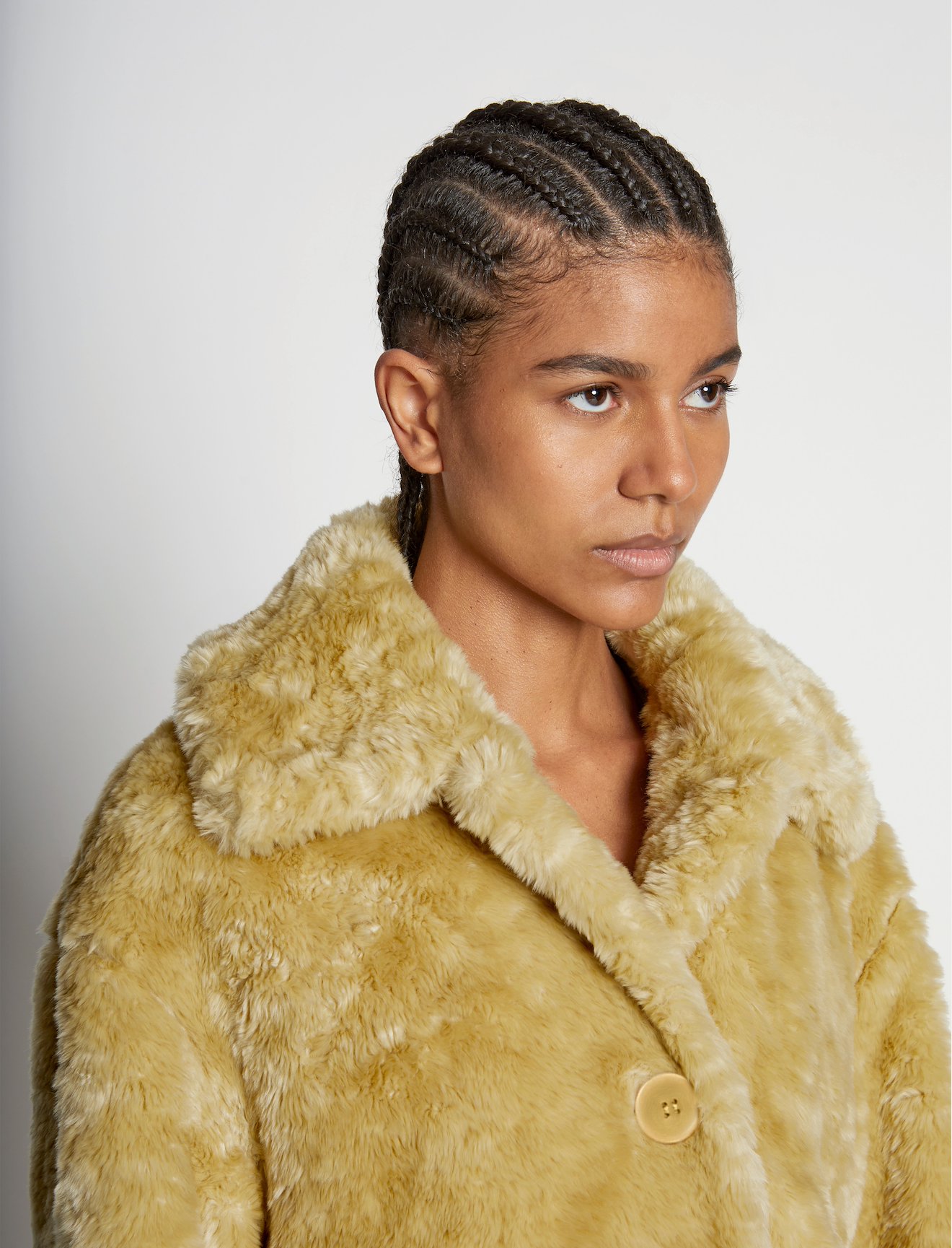 Faux Rabbit Peacoat #4