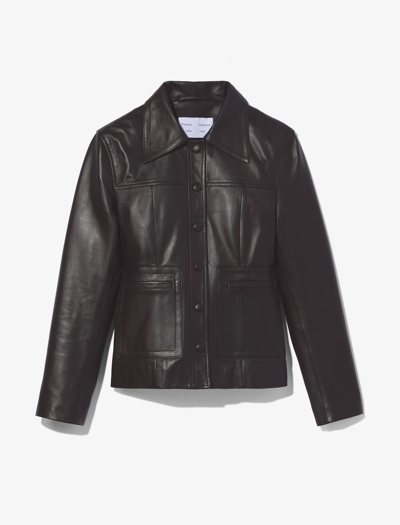 Cropped Leather Jacket #5