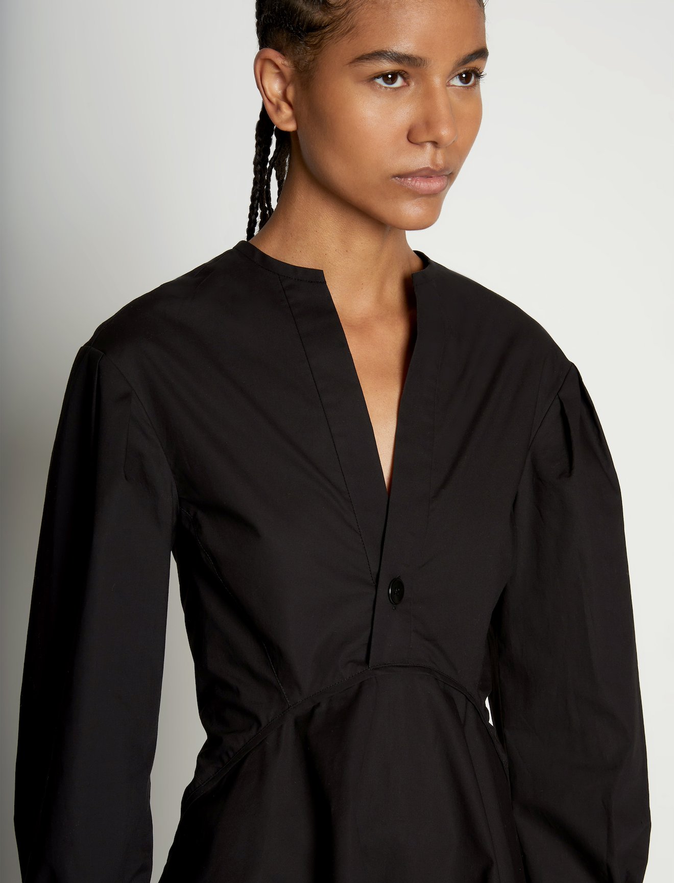 V-Neck Poplin Top #4