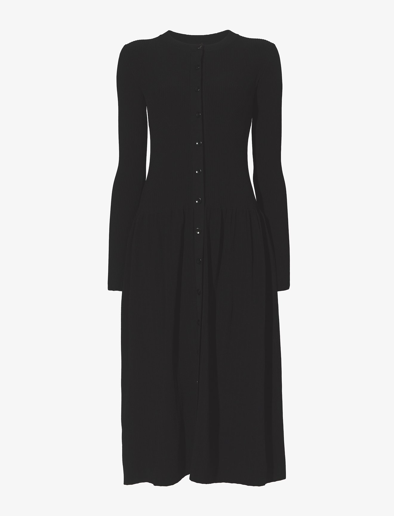 Rib Knit Button Front Dress #4