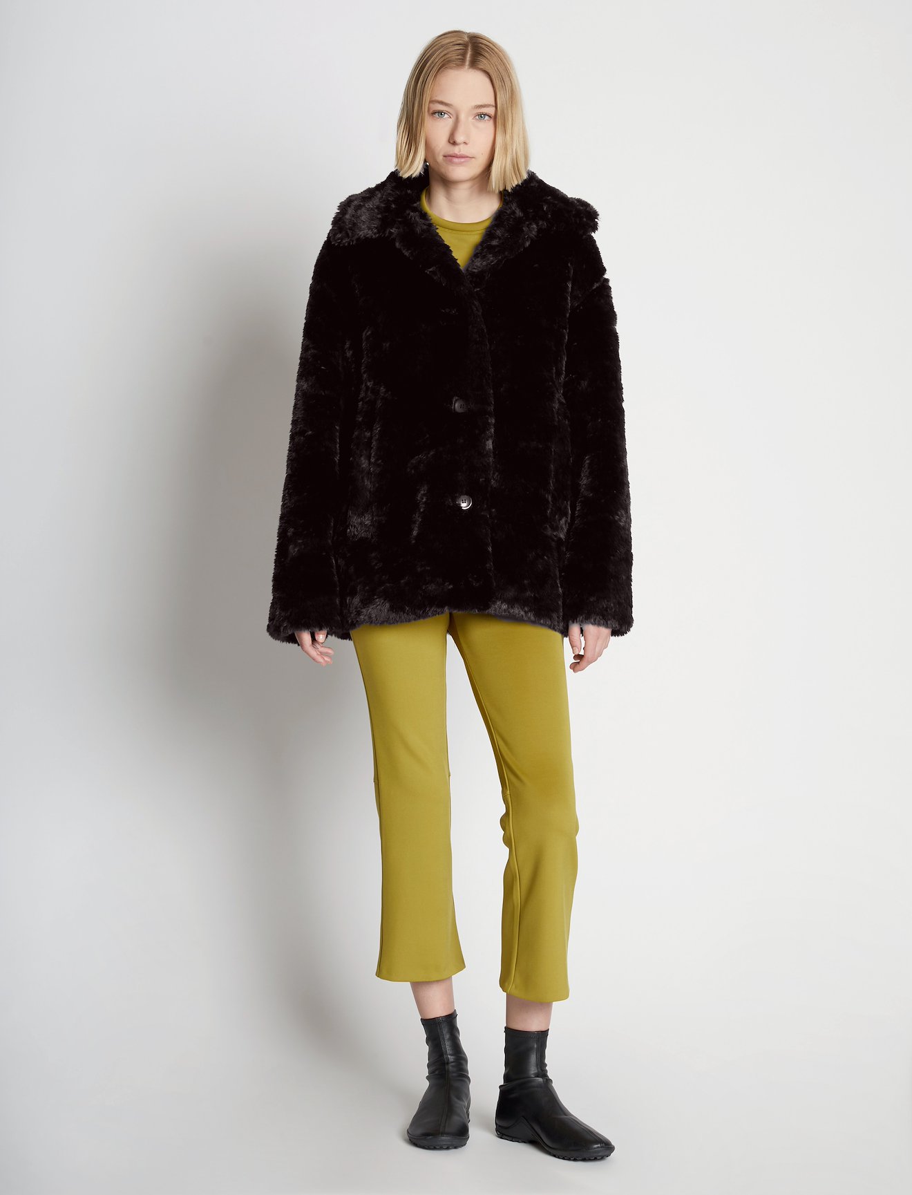 Faux Rabbit Peacoat #1