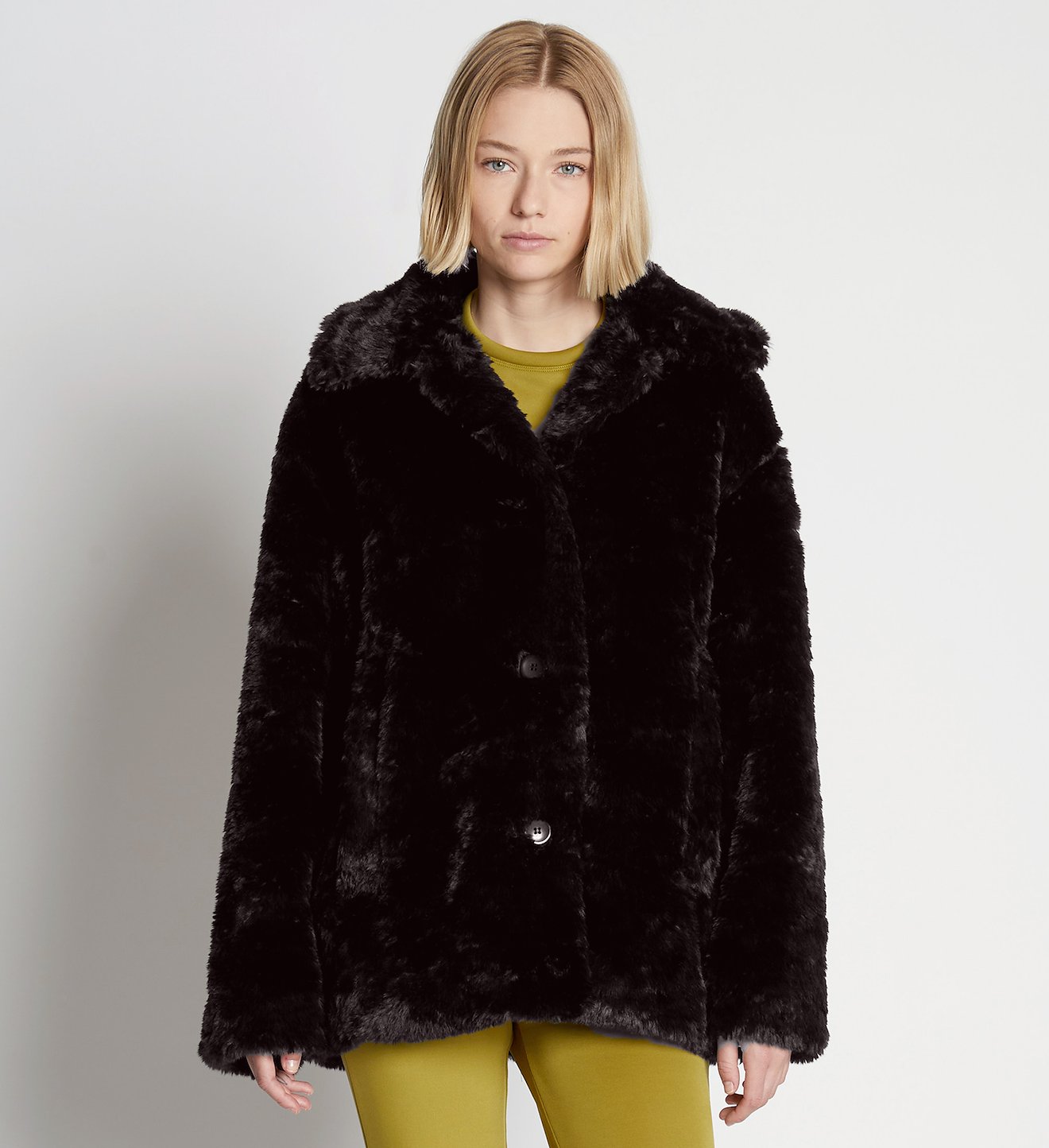 Faux Rabbit Peacoat