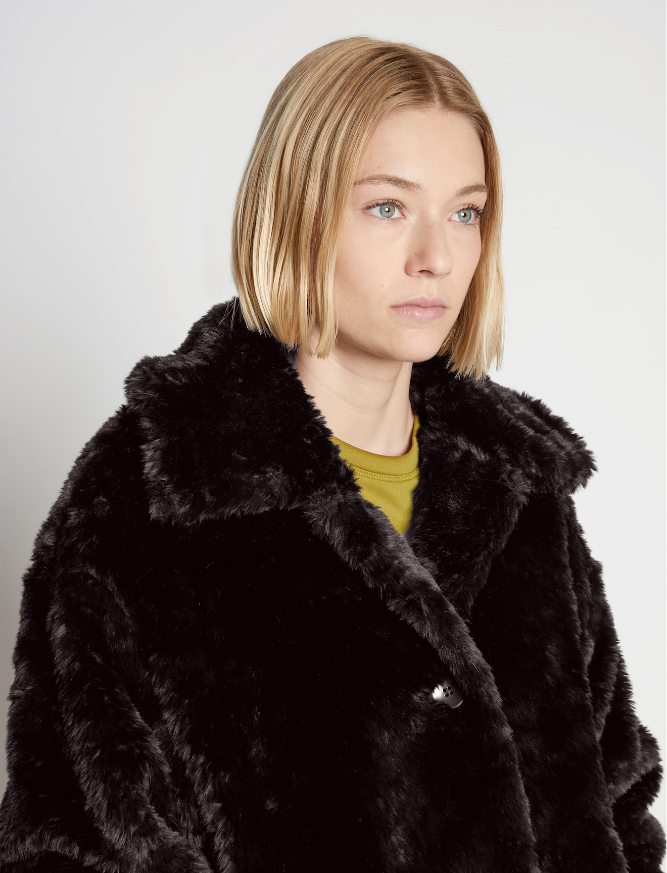 Faux Rabbit Peacoat #4