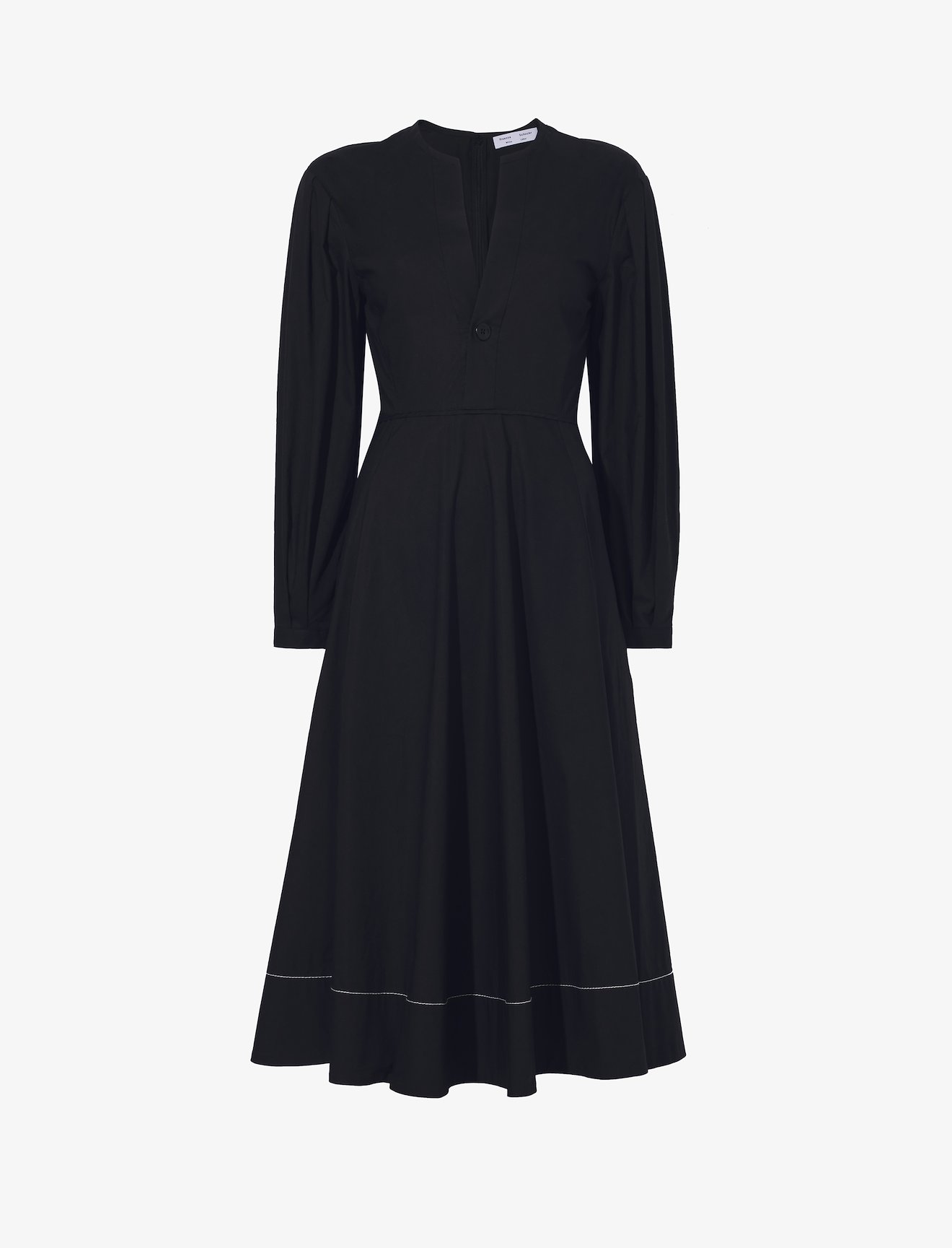 V-Neck Poplin Dress #4