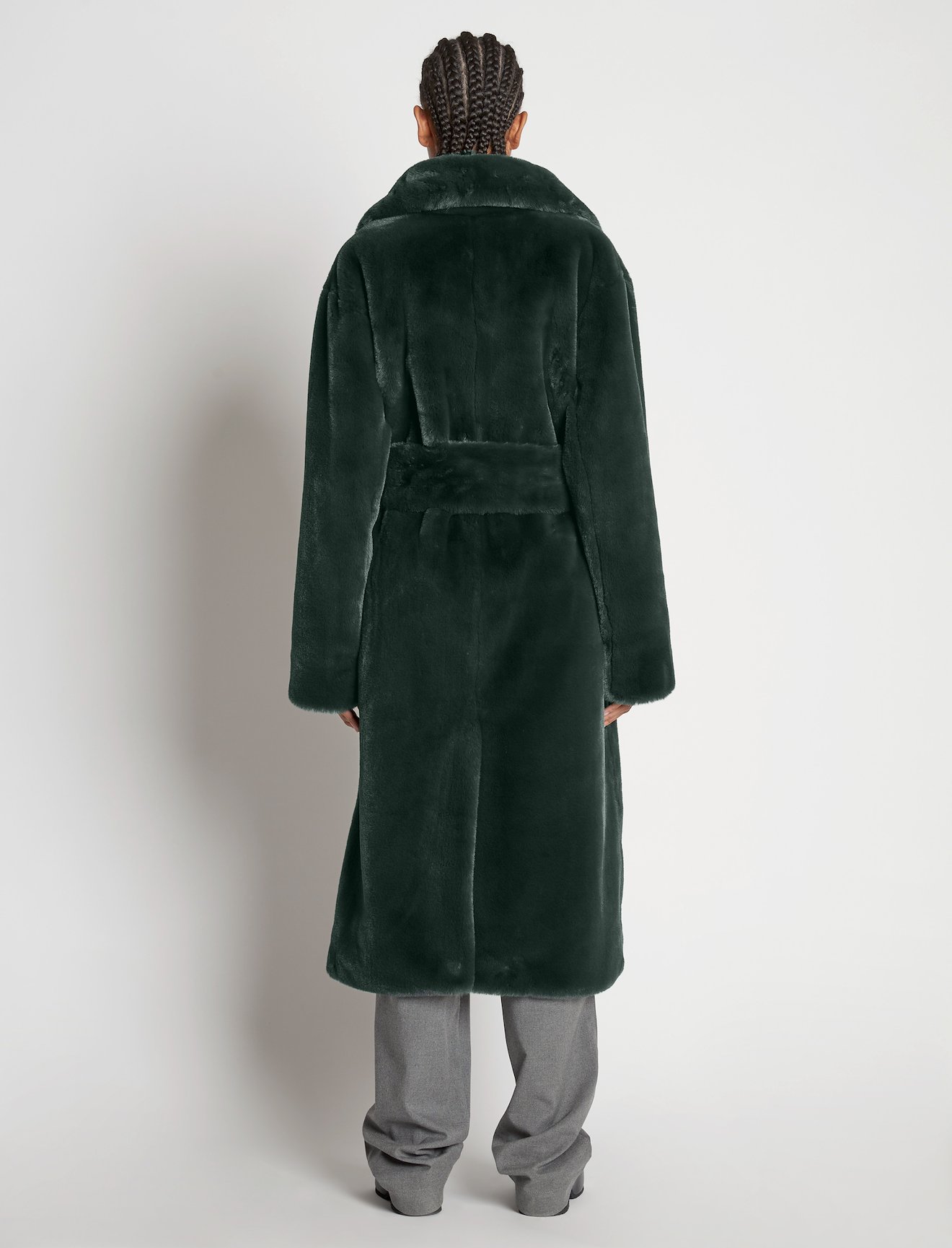 Faux Fur Belted Coat #2