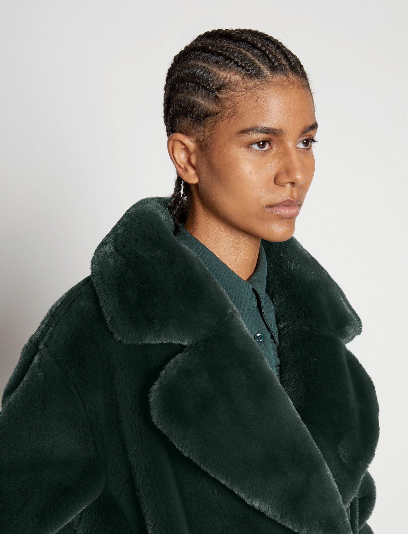 Faux Fur Belted Coat #3