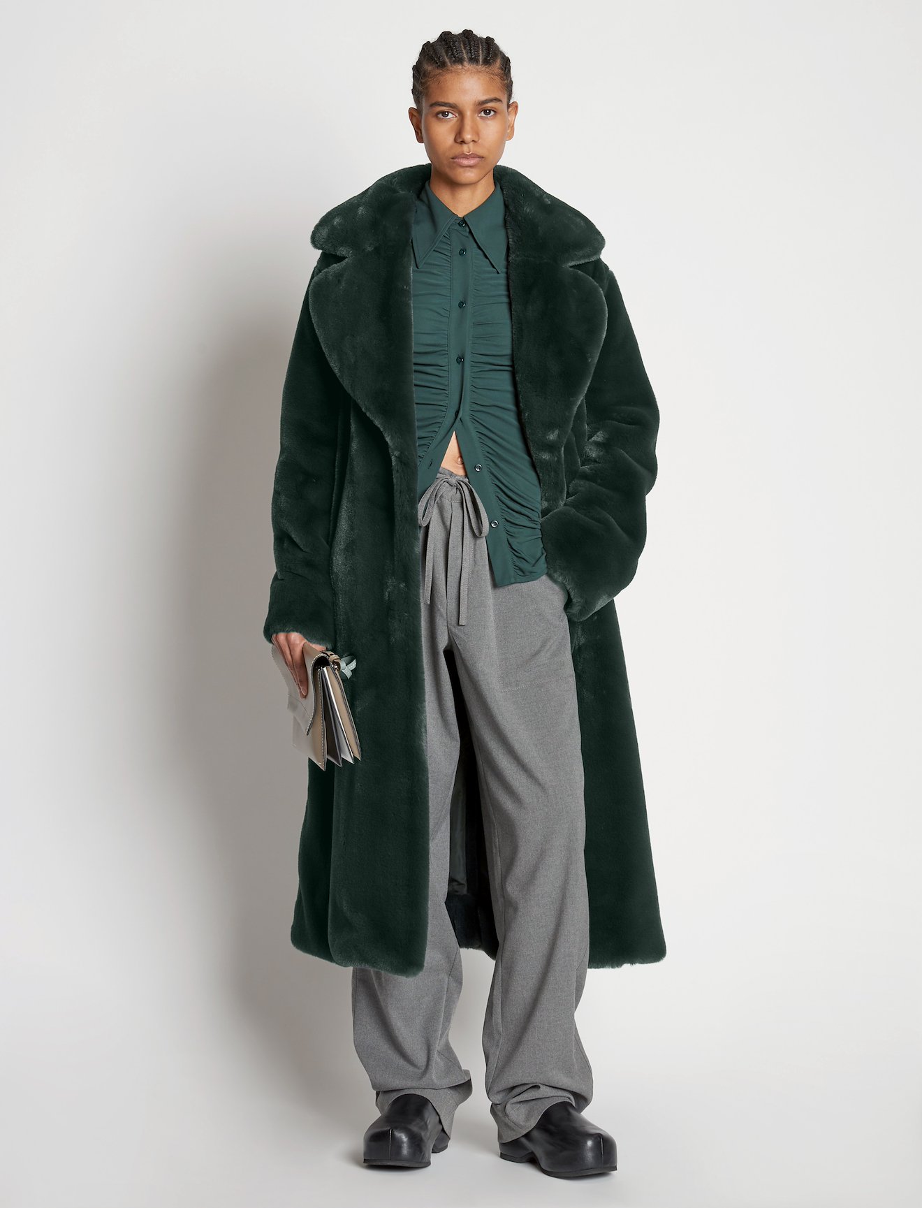Faux Fur Belted Coat #5