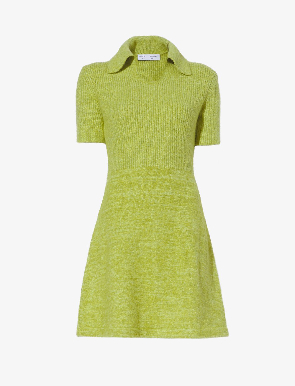Fluffy Knit Polo Dress