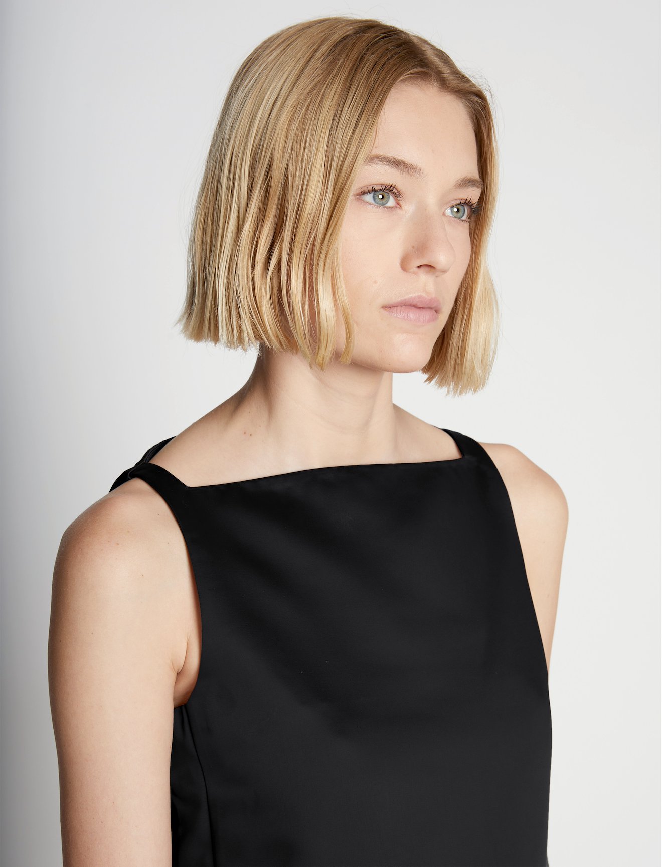 Sleeveless Satin Dress #3