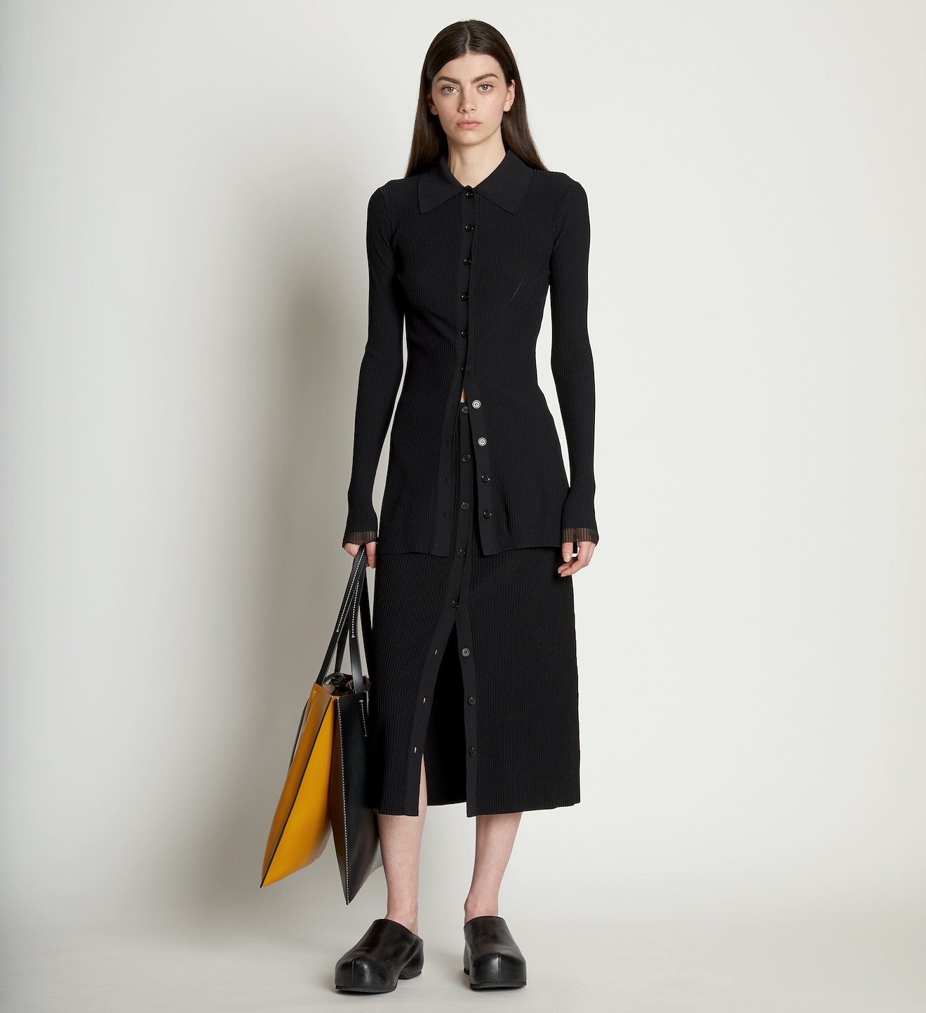 Rib Knit Fitted Cardigan
