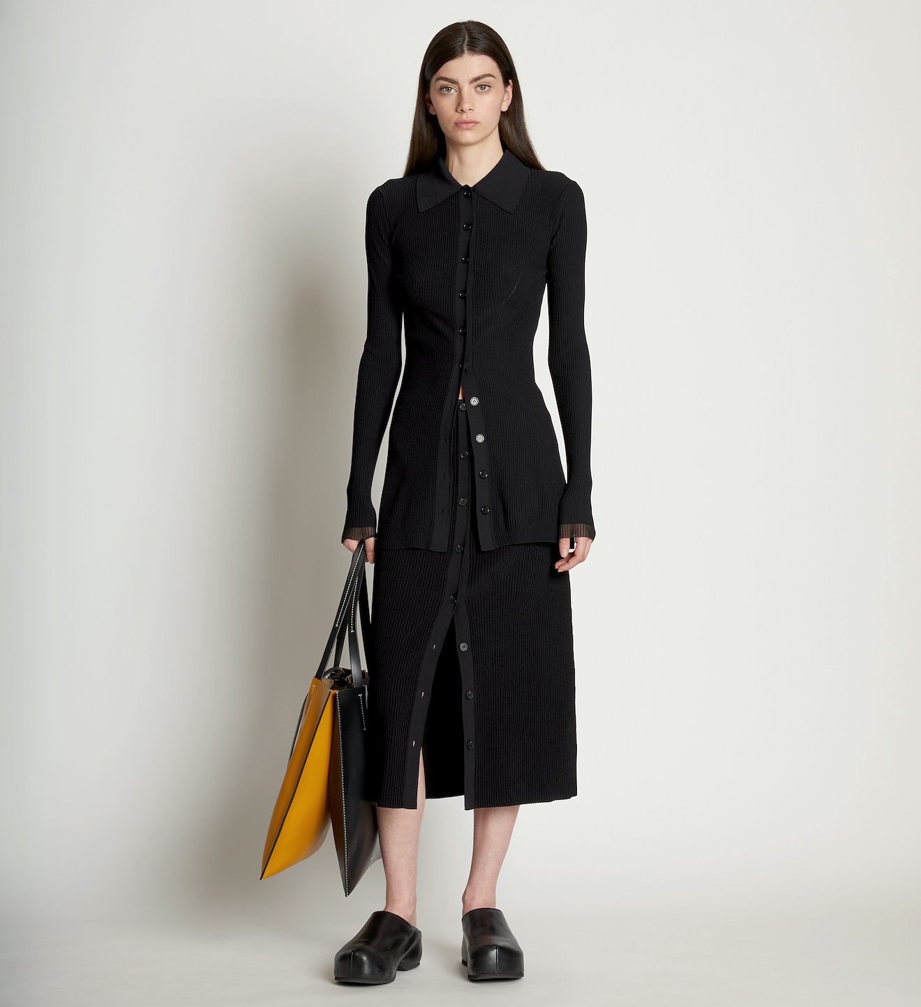 Rib Knit Fitted Cardigan