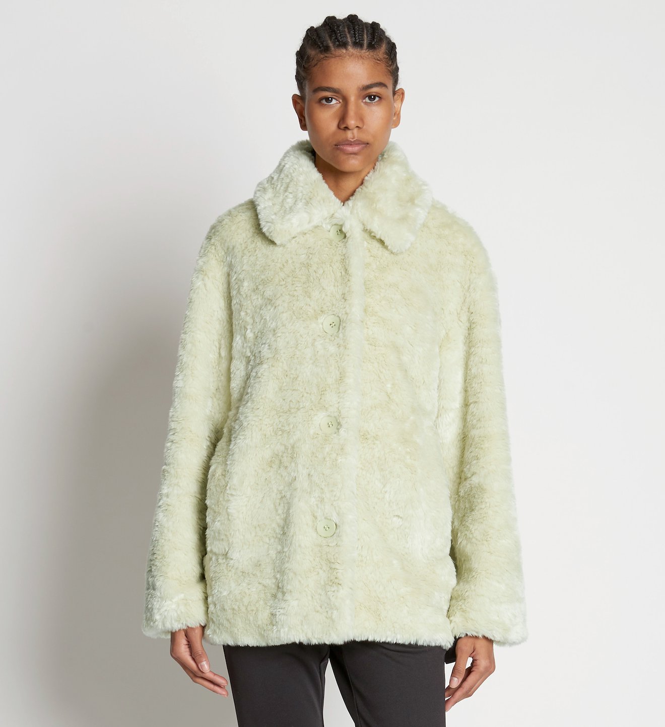 Faux Rabbit Peacoat
