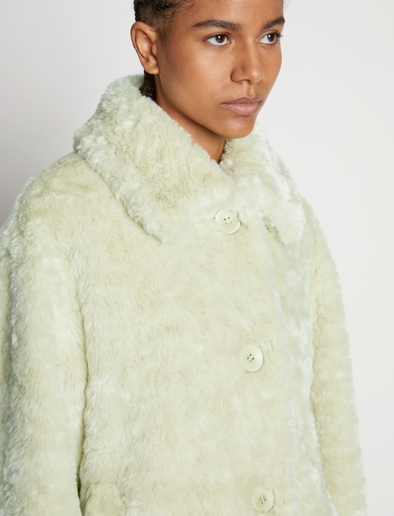 Faux Rabbit Peacoat #4