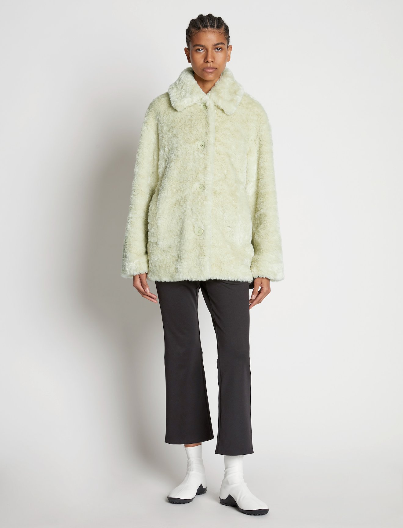 Faux Rabbit Peacoat #1
