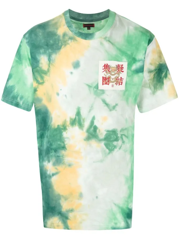 CLOT dragon-patch tie-dye T-shirt 