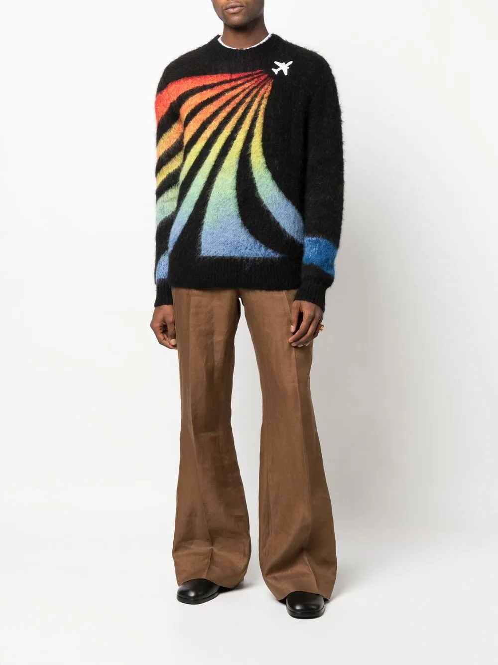 Casablanca Rainbow Monogram intarsia-knit cotton-blend Jumper - Farfetch