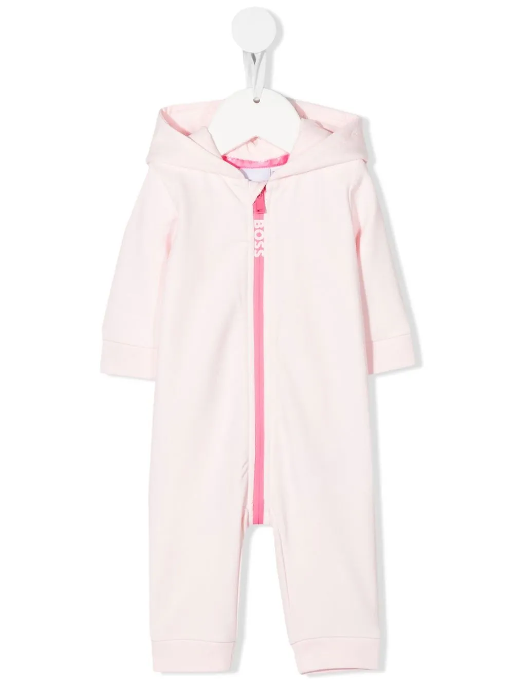 

BOSS Kidswear hooded organic-cotton romper - Pink