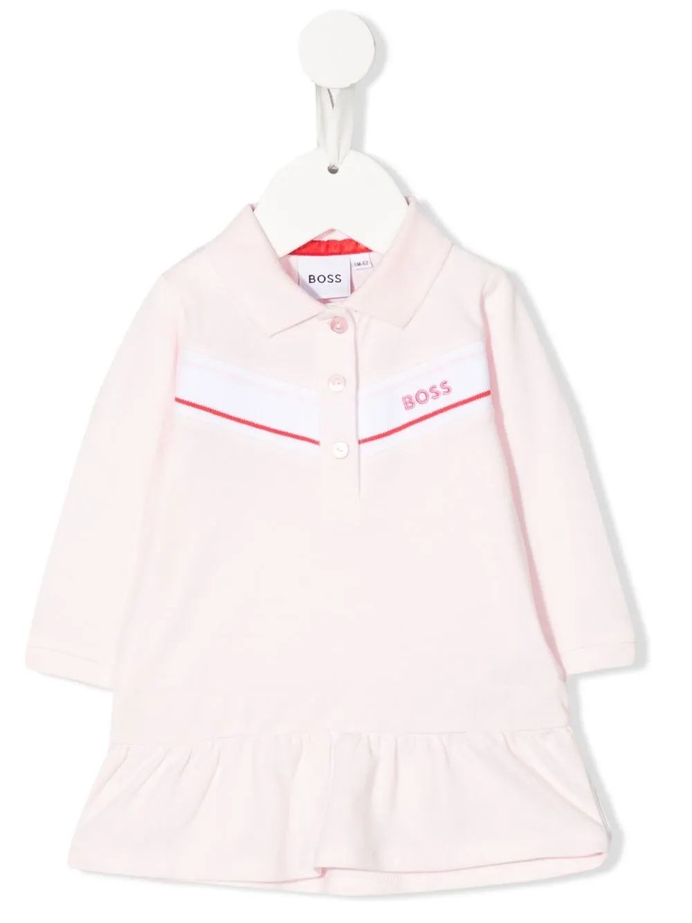 

BOSS Kidswear logo-print polo dress - Pink