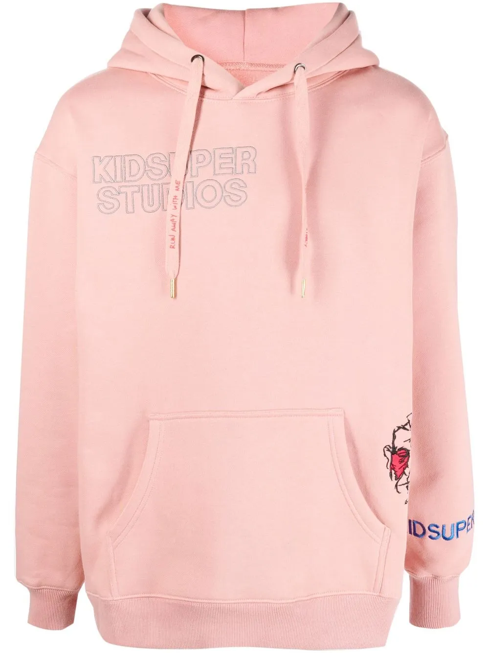 

KidSuper embroidered cotton hoodie - Pink