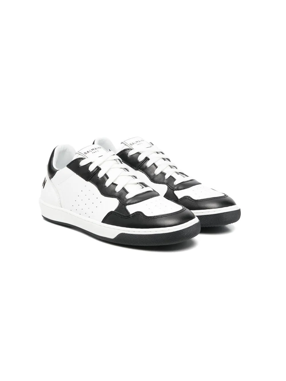 

Balmain Kids tenis bajos con diseño color block - Blanco