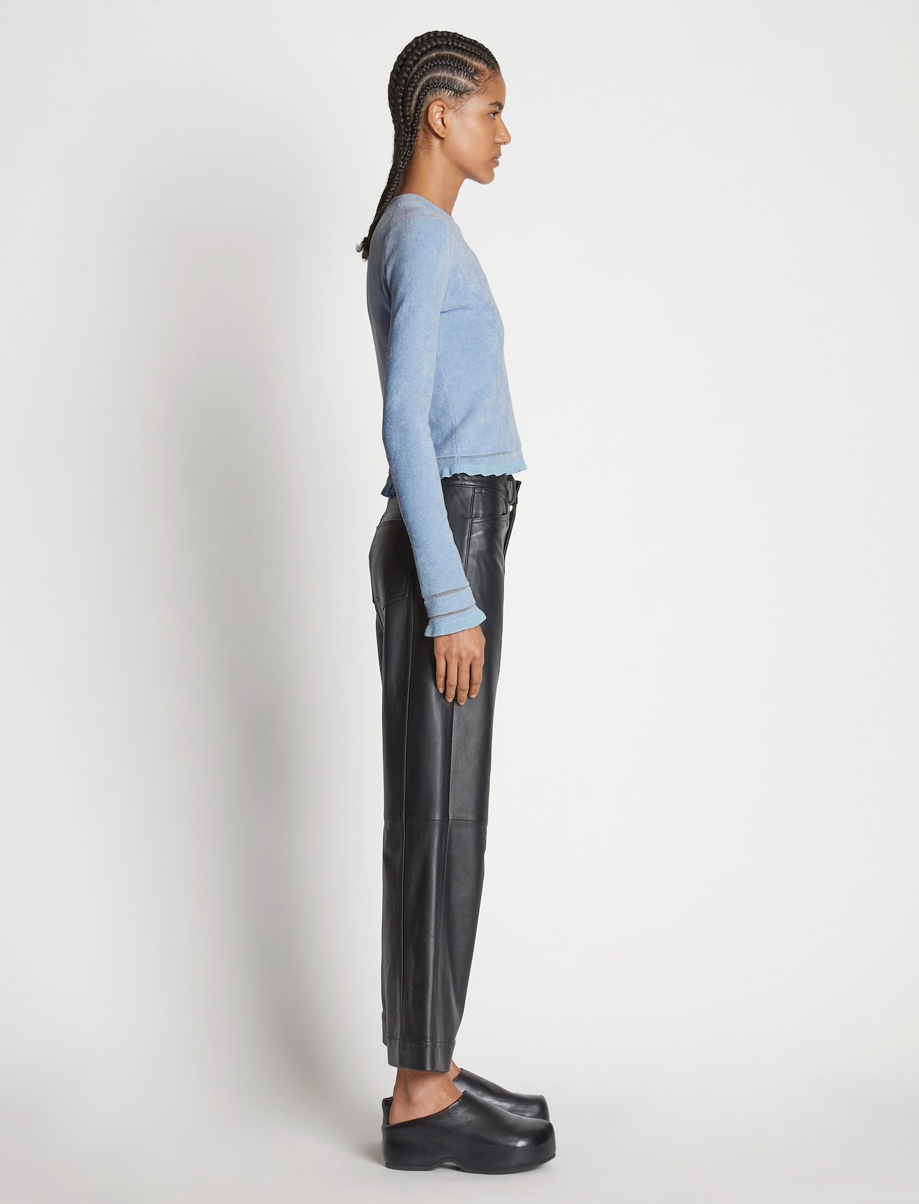 Cropped Turtleneck Chenille Sweater #2