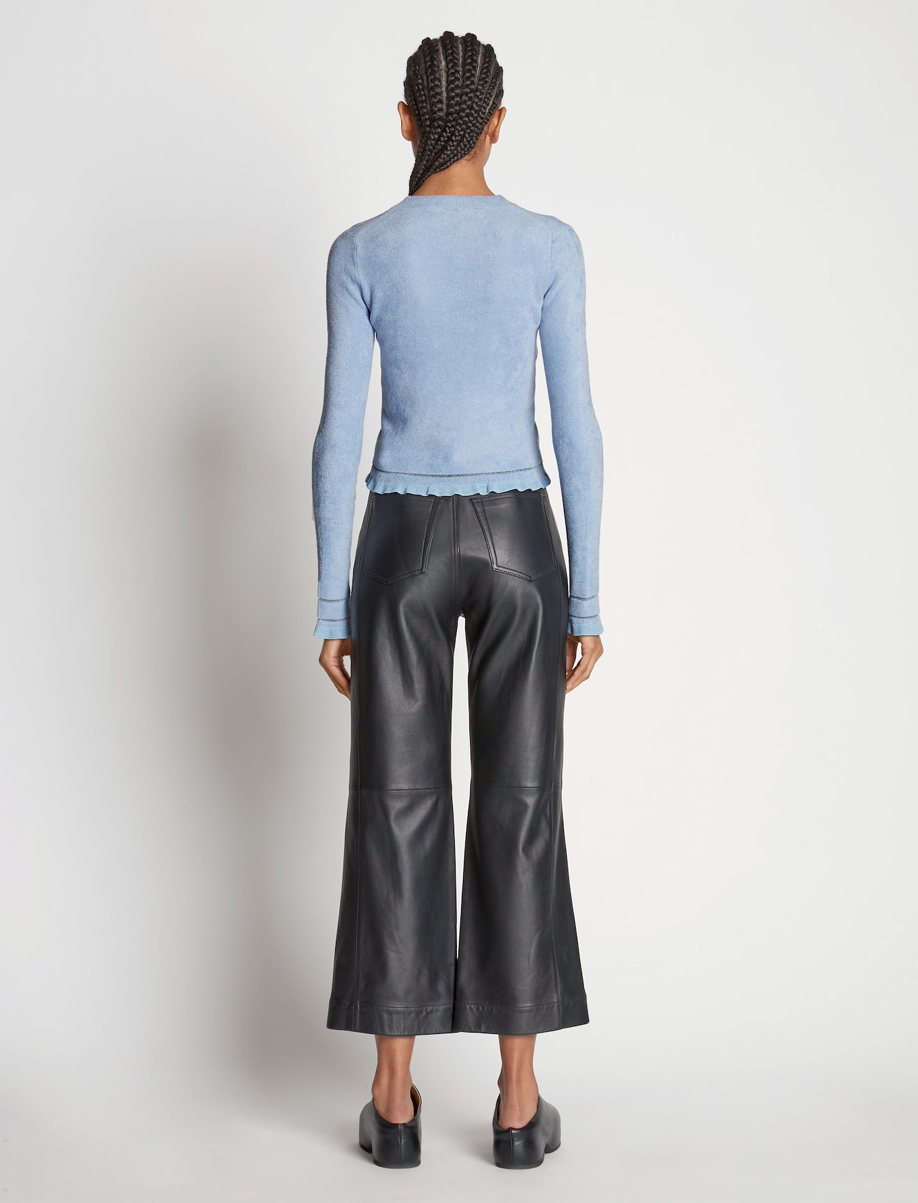 Cropped Turtleneck Chenille Sweater #3