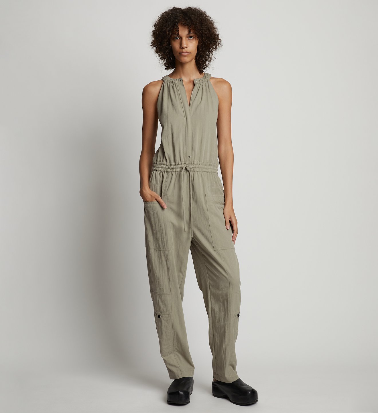 Drapey Suiting Tank Jumpsuit