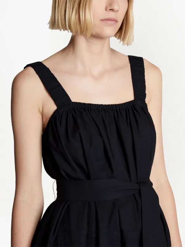 Proenza Schouler White Label ベルテッド フレアドレス | ブラック