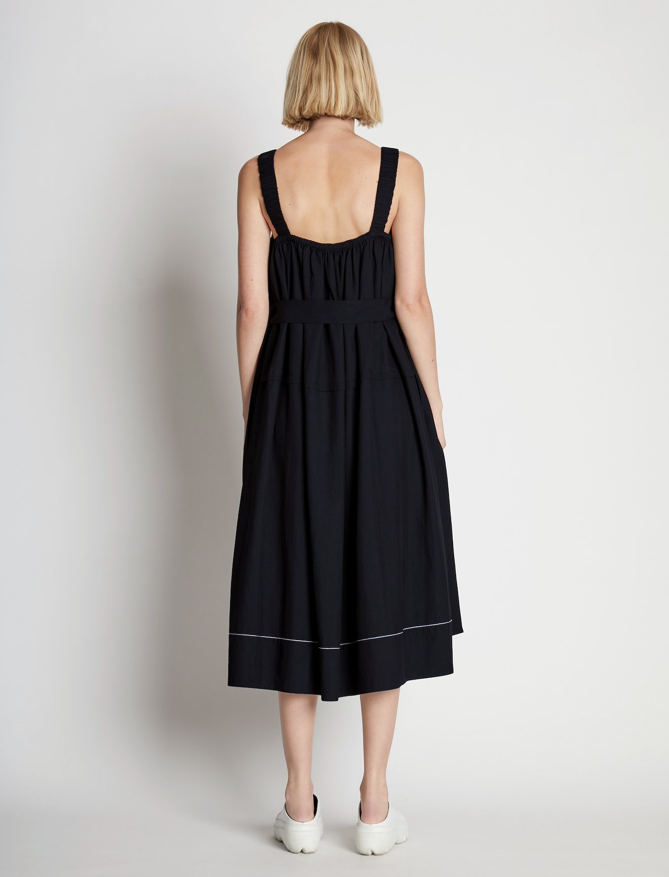 Drapey Suiting Belted Dress #2