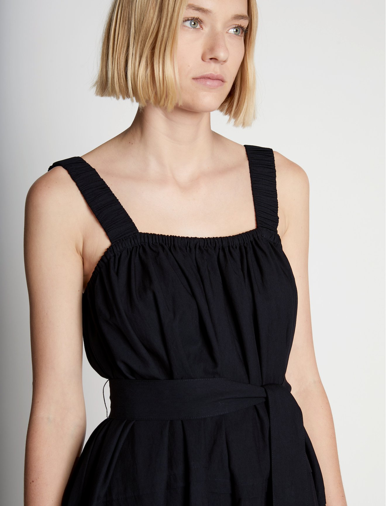 Drapey Suiting Belted Dress #3