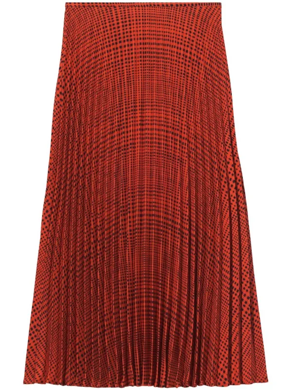 Women's Poly Crepe Pleated Midi Skirt