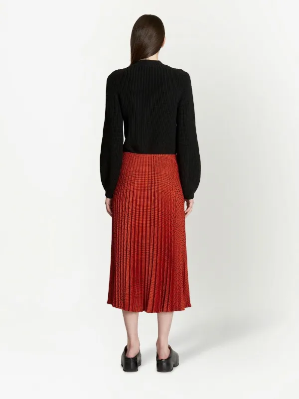 Women's Poly Crepe Pleated Midi Skirt