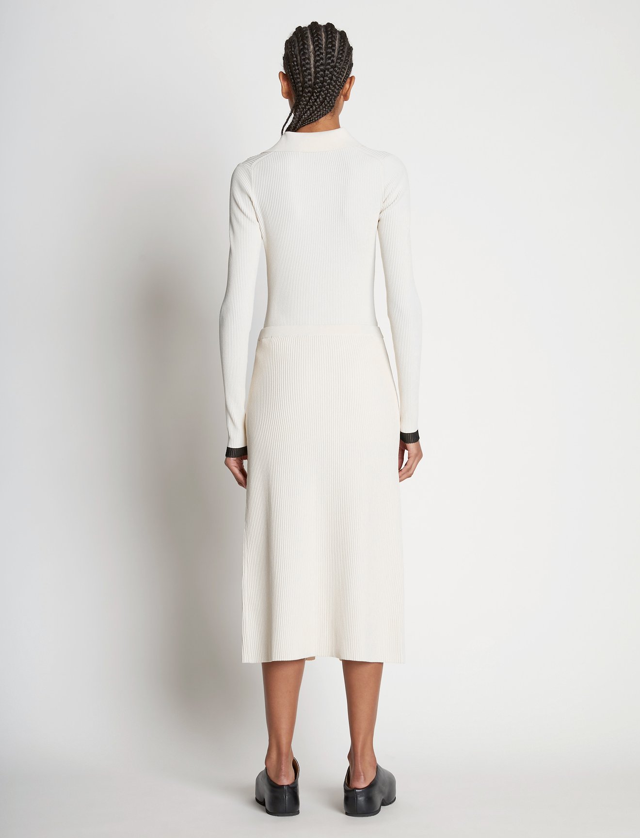 Rib Knit Button Front Skirt #2