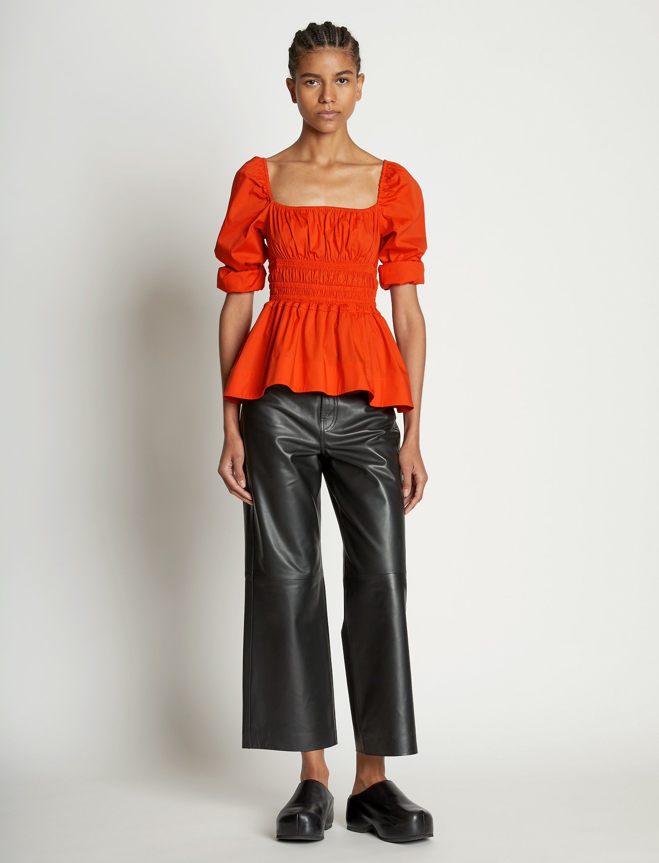 Square Neck Poplin Top #1