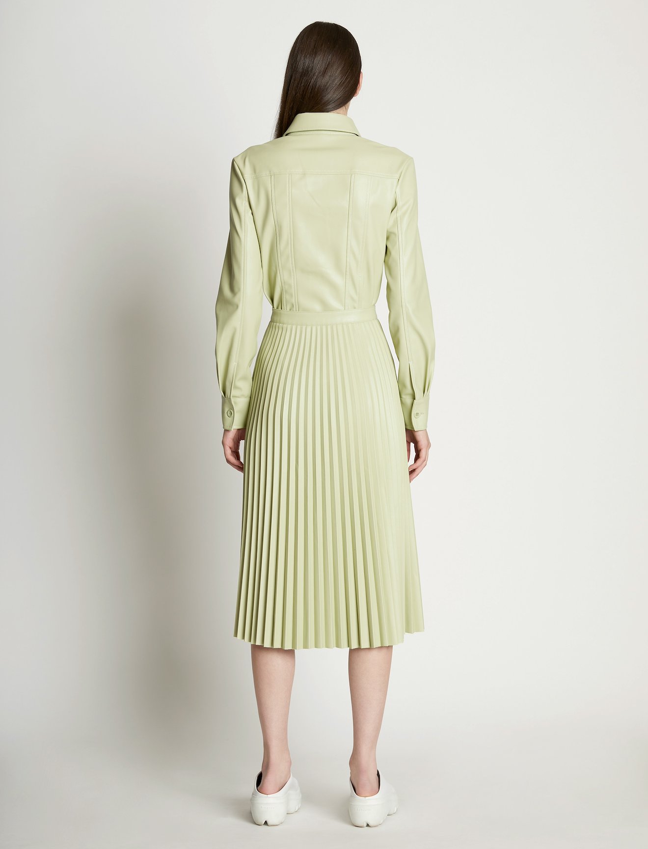 Faux Leather Pleated Skirt #2