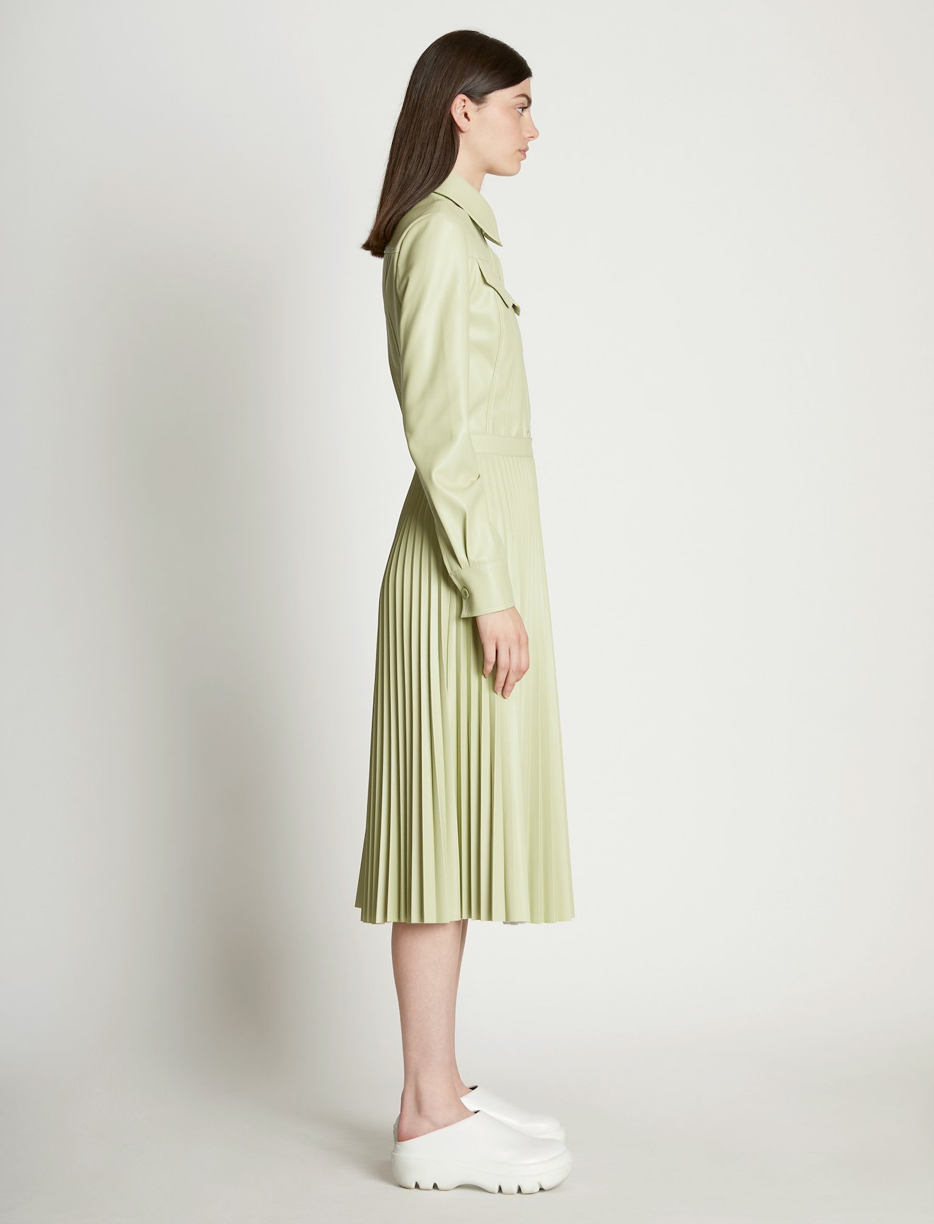 Faux Leather Pleated Skirt #1