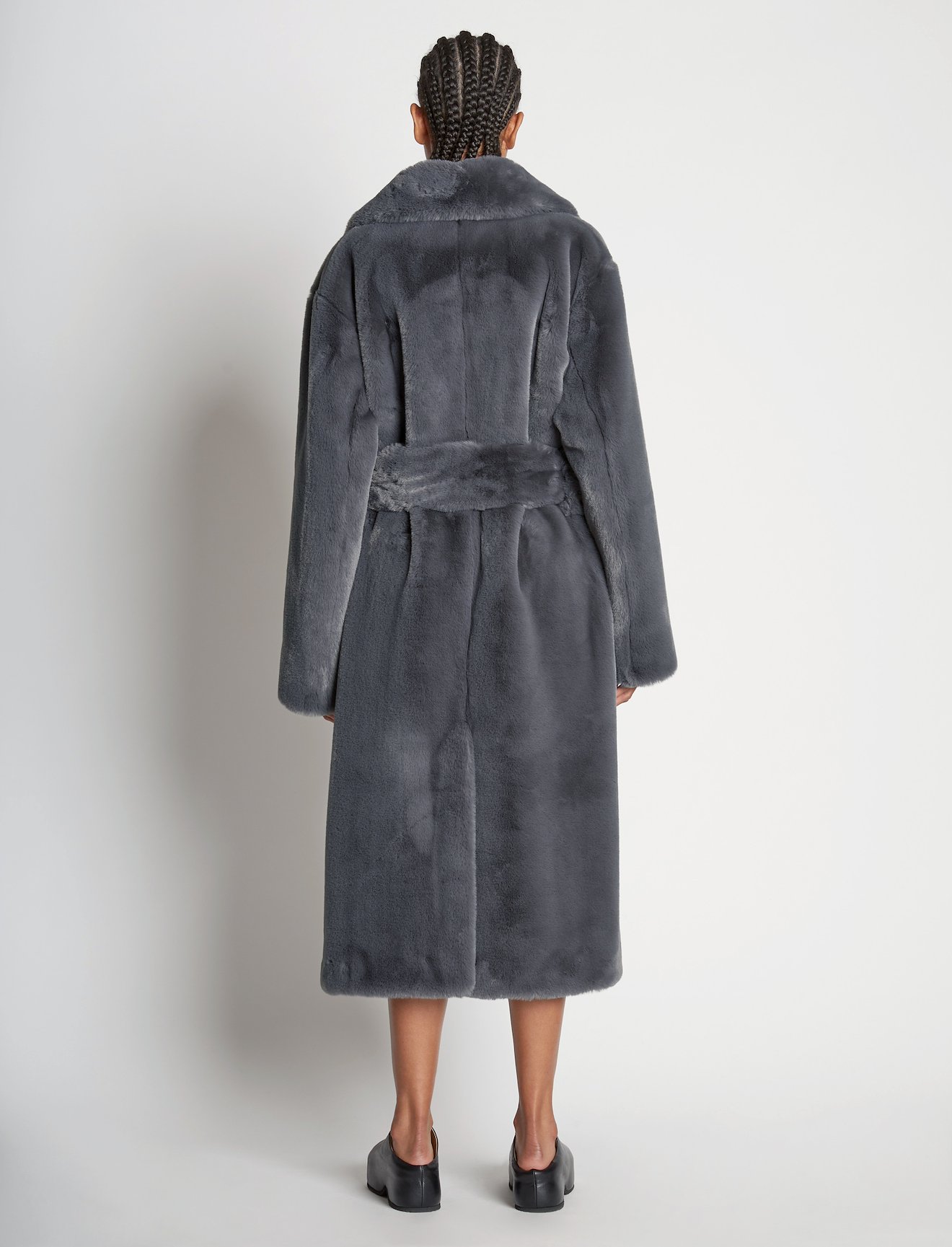 Faux Fur Belted Coat #2