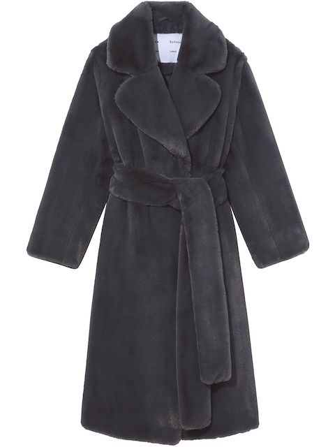 Proenza Schouler White Label faux-fur belted coat