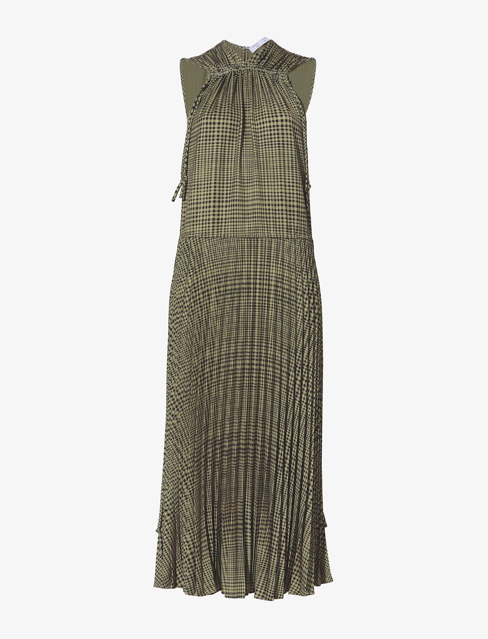 Pleatable Crepe Drawstring Dress