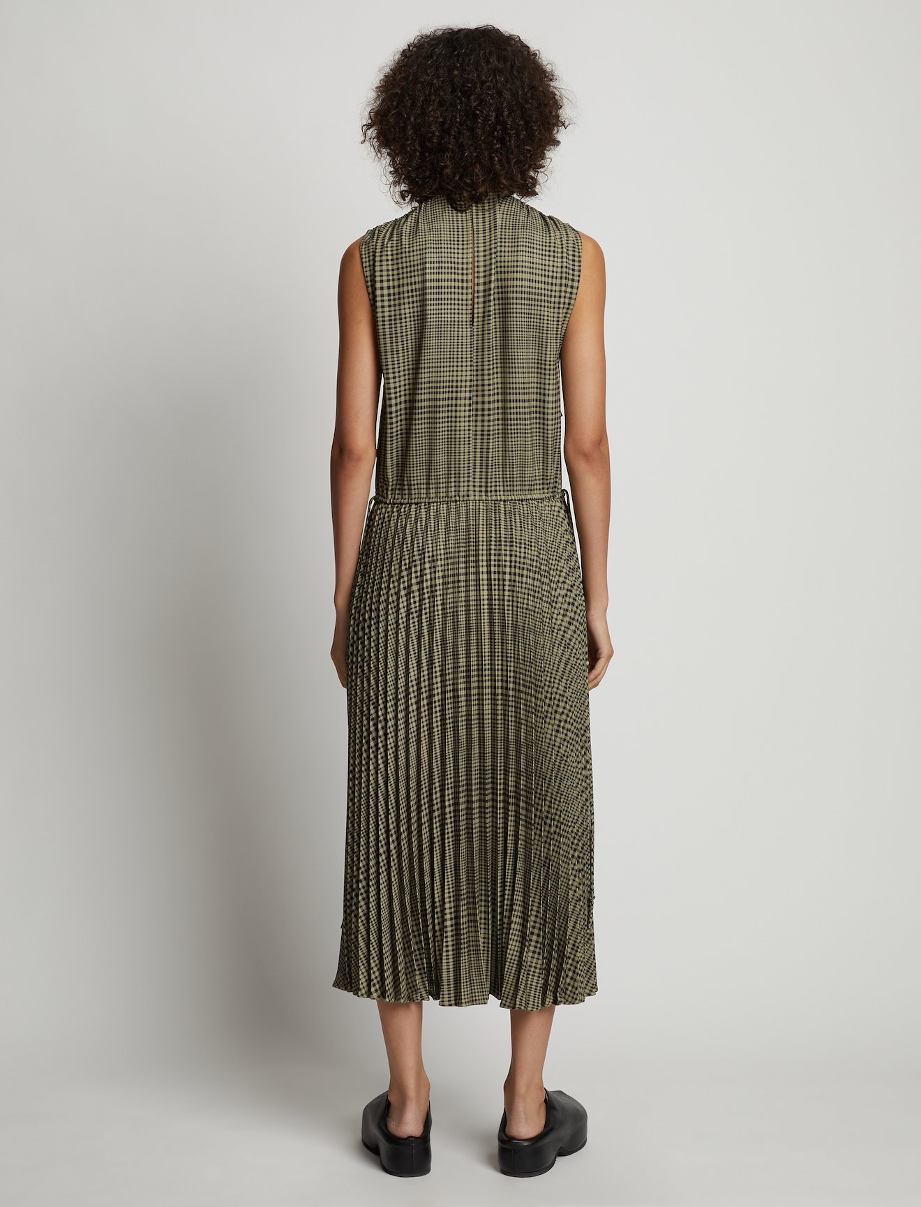 Pleatable Crepe Drawstring Dress #4